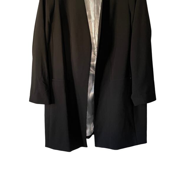 Calvin Klein Womens Blazer Jacket Career Longer Length Size 18W Black Plus - Picture 4 of 11